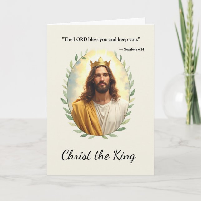 Christ the King God's Peace and Blessings Scriptur Card (Front)