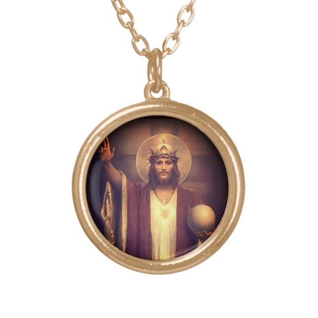 Christ the King  Gold Plated Necklace (Creator Uploaded)