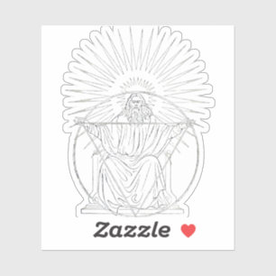 Christ the King medieval scene Sticker