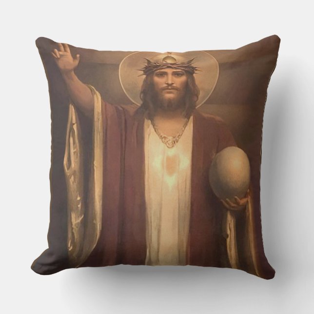 Christ the King Throw Pillow (Front)