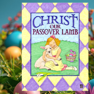 Christ the Lamb Easter Inspirational Postcard
