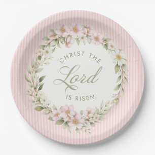 Christ the Lord is Risen   Spring Flowers Paper Plates