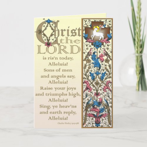 Christ the Lord is Risen Today Easter Card