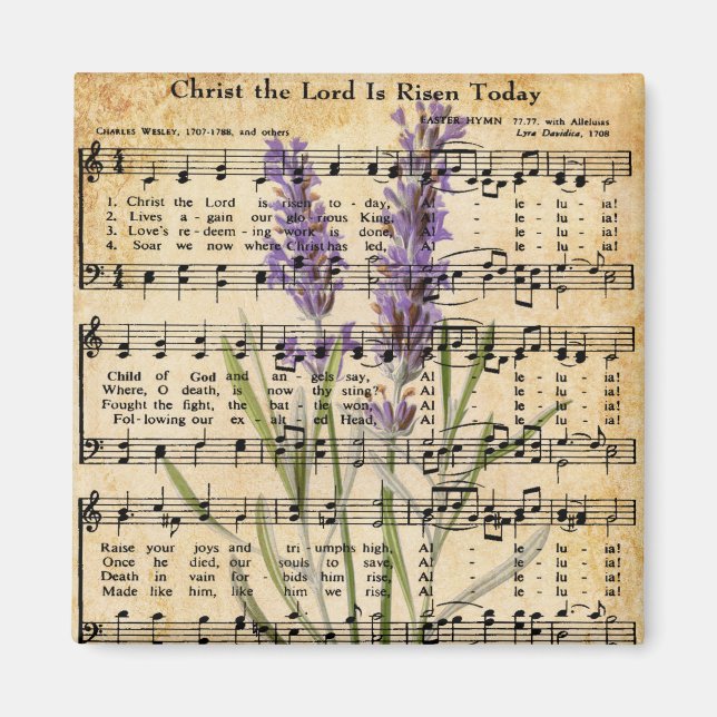 Christ the Lord is Risen Today Magnet (Front)