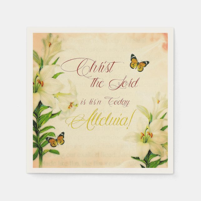 Christ the Lord is ris'n today Paper Napkins (Front)