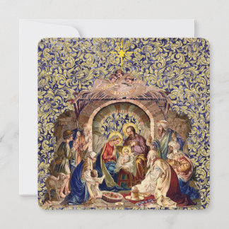Christ the Lord Nativity Christmas Flat Card