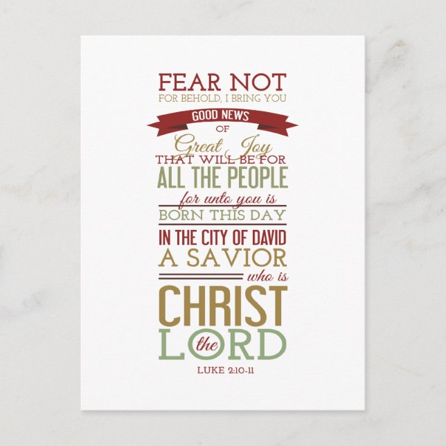 Christ the Lord Postcard (Front)