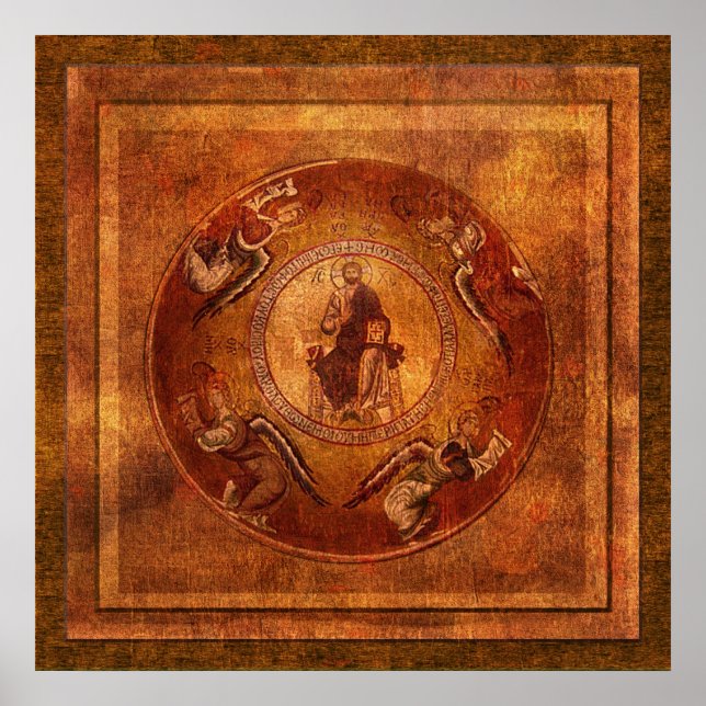 Christ the Pantokrator Christian Iconography Poster (Front)