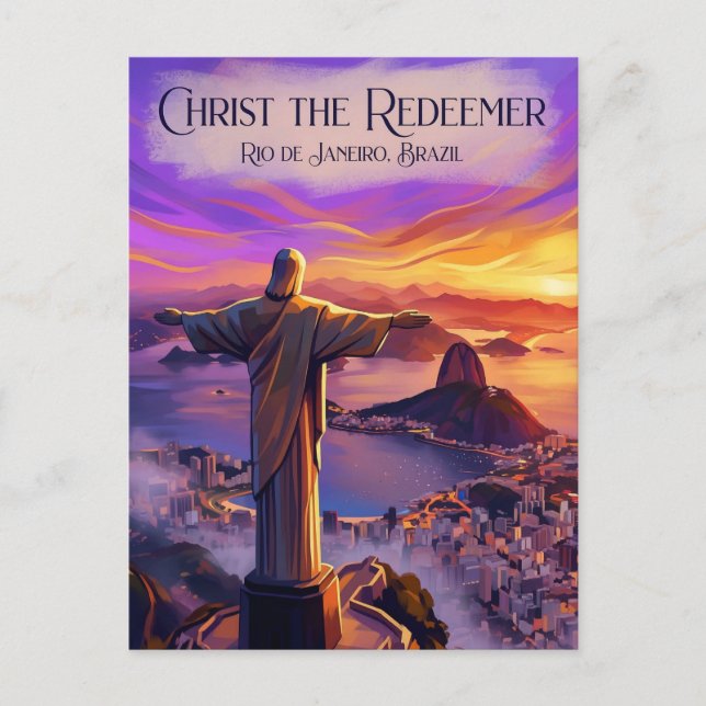 Christ the Redeemer Brazil Postcard (Front)