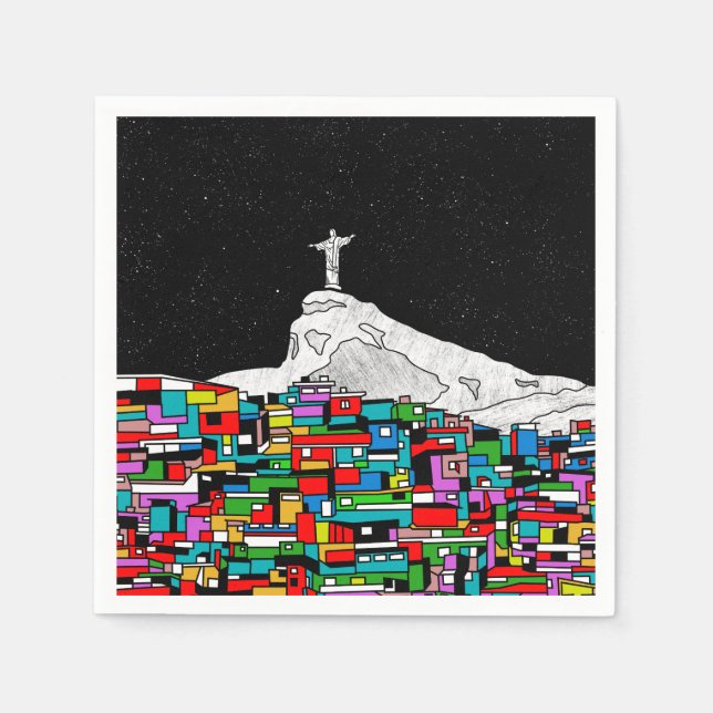 Christ the Redeemer Favela Napkins (Front)