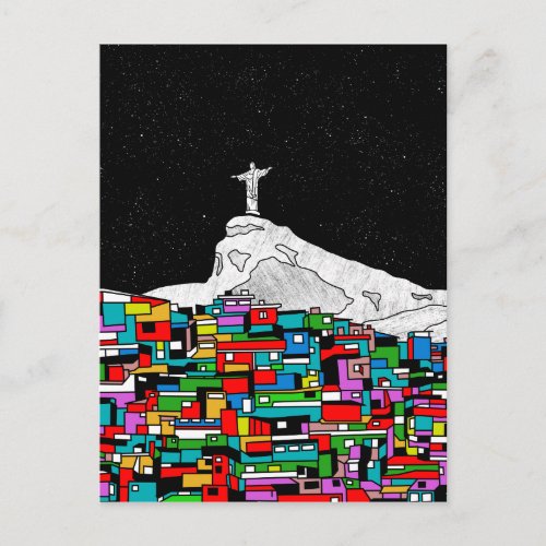 Christ the Redeemer Favela Postcard