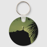 NEW RIO DE JANEIRO BRAZIL BRASIL CRISTO CORCOVADO SOUVENIR METAL KEYCHAIN