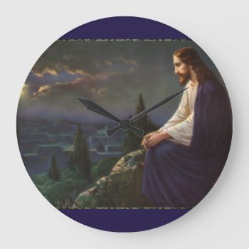 Christ The Redeemer Large Clock by justcrosses at Zazzle