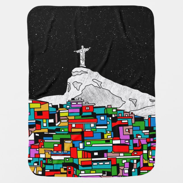 Christ the Redeemer Rio de Janeiro Baby Blanket (Front)