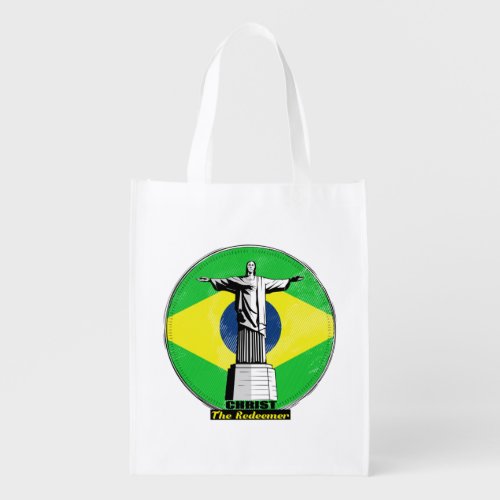 Christ The Redeemer Rio De Janeiro Grocery Bag