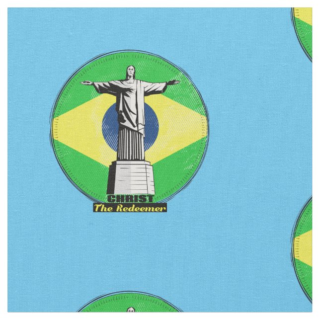 Christ The Redeemer Rio De Janero Fabric (Close Up)