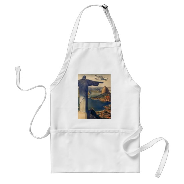 Christ the Redeemer Statue, Rio De Janeiro, Brazil Adult Apron (Front)