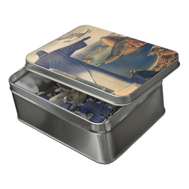 Christ the Redeemer Statue, Rio De Janeiro, Brazil Jigsaw Puzzle (Lid Open)