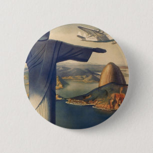 Christ the Redeemer Statue, Rio De Janeiro, Brazil Pinback Button
