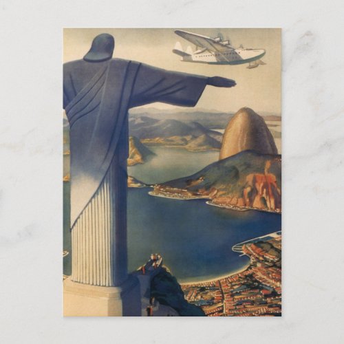 Christ the Redeemer Statue Rio De Janeiro Brazil Postcard