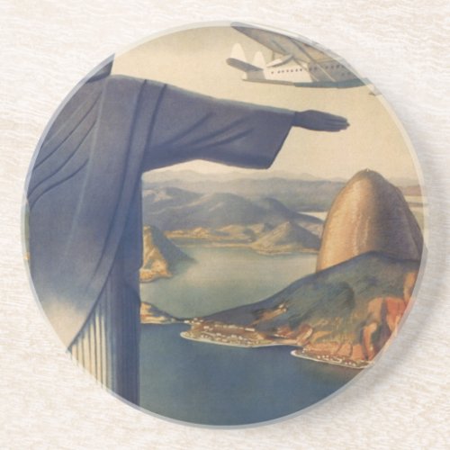 Christ the Redeemer Statue Rio De Janeiro Brazil Sandstone Coaster