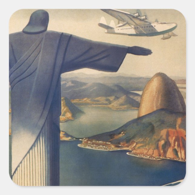 Christ the Redeemer Statue, Rio De Janeiro, Brazil Square Sticker (Front)