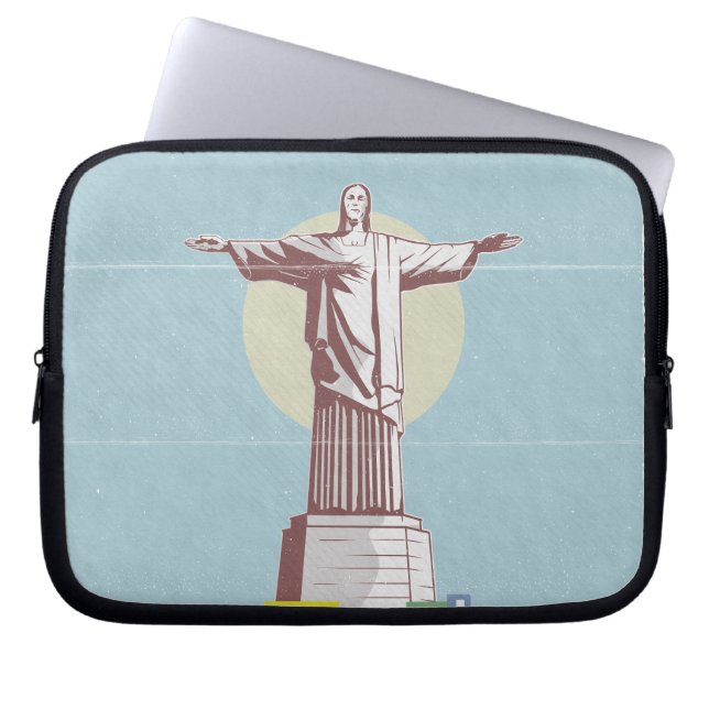 Christ the Redeemer Travel poster Favela  Laptop Sleeve (Front)