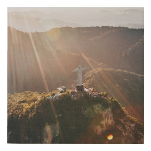 Christ the Reedemer in Rio De Janeiro Brazil Post Faux Canvas Print