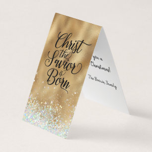 Christ the Savior is Born Christian Folded Card
