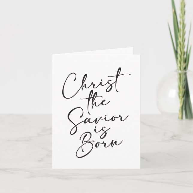 Christ the Savior is Born Silent Night Christmas Card (Front)