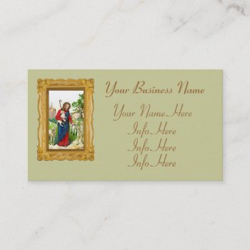 Christ The Shepherd Business Card by justcrosses at Zazzle