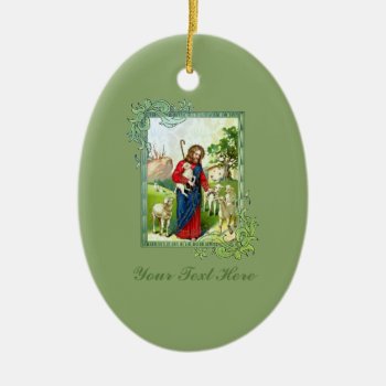 Christ The Shepherd Ceramic Ornament by justcrosses at Zazzle