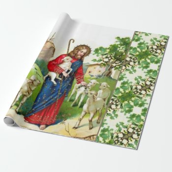 Christ The Shepherd Wrapping Paper by justcrosses at Zazzle