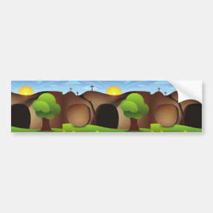 christ tomb bumper sticker