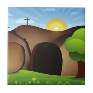 christ tomb ceramic tile