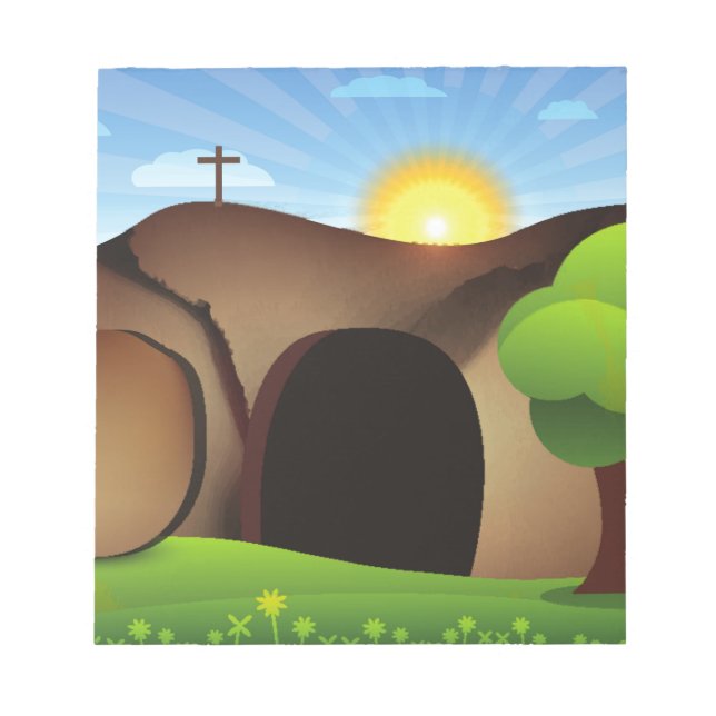 christ tomb notepad (Front)