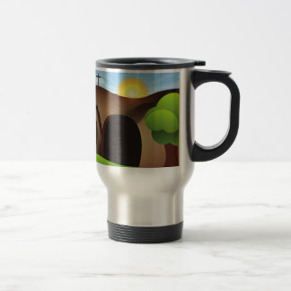 christ tomb travel mug