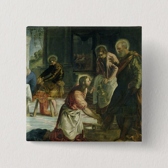 Christ Washing the Disciples' Feet, c.1547 Button (Front)