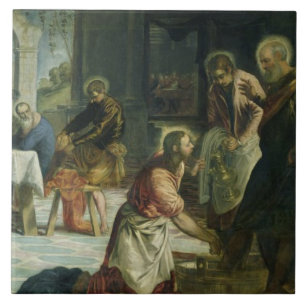 Christ Washing the Disciples' Feet, c.1547 Tile