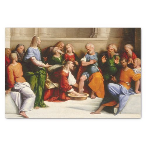 Christ Washing the Disciples Feet Garofalo Tissue Paper