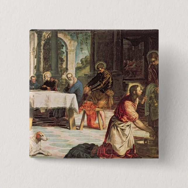 Christ Washing the Feet of the Disciples 2 Button (Front)