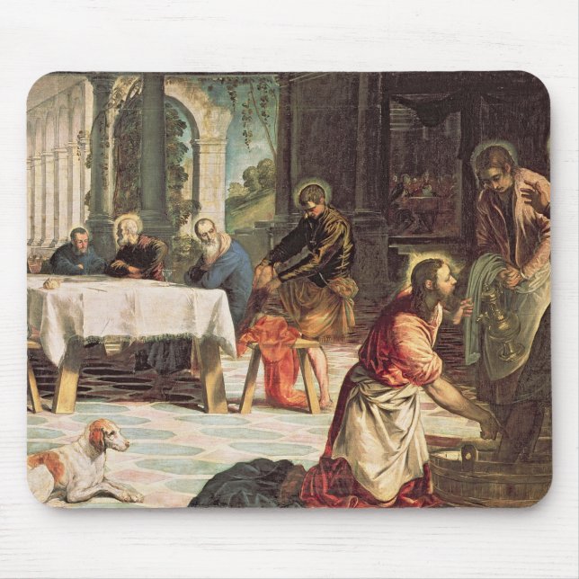 Christ Washing the Feet of the Disciples 2 Mouse Pad (Front)