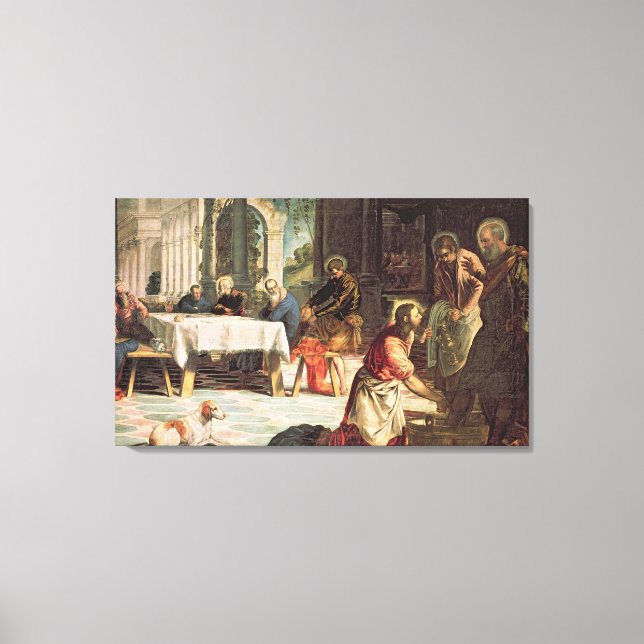 Christ Washing the Feet of the Disciples Canvas Print (Front)