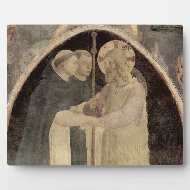 Christ Welcomes Two Dominican Friars, (fresco) (de Plaque (Front)