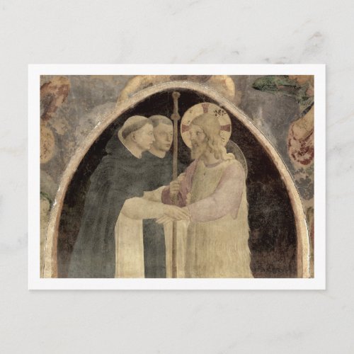 Christ Welcomes Two Dominican Friars fresco de Postcard