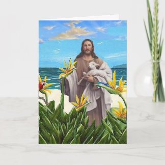 Christ With Bird Of Paradise Card
