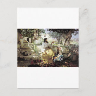 Christ with Martha and Maria circa 1886 Postcard