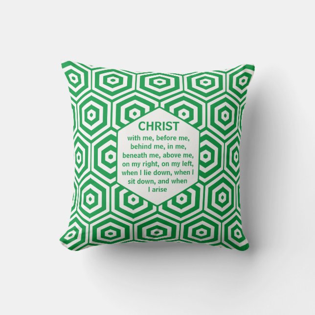 CHRIST WITH ME Geometric Hexagon Throw Pillow (Front)