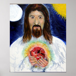 Christ With Pomegranate Poster