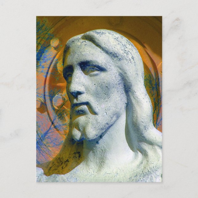 Christ With Tractor Halo 2005 Computer Art. Postcard (Front)